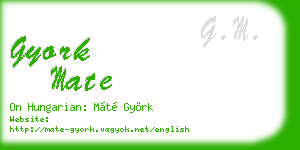 gyork mate business card